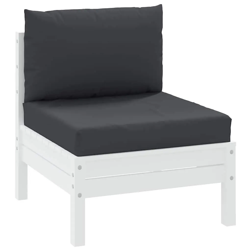 Pallet Cushions Black Oxford Fabric Outdoor Garden Sofa Seat Pad 2 Pieces