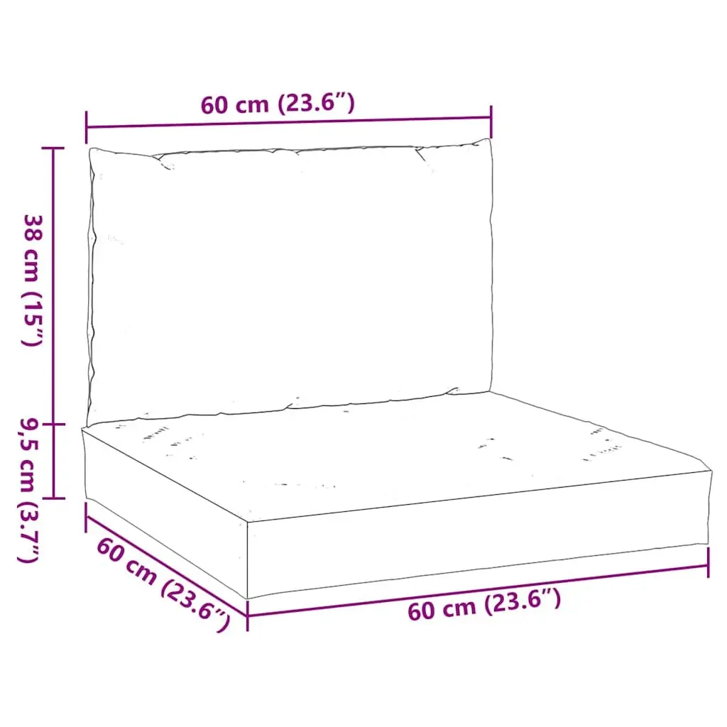 Pallet Cushions Durable Oxford Fabric Taupe 2 Pack