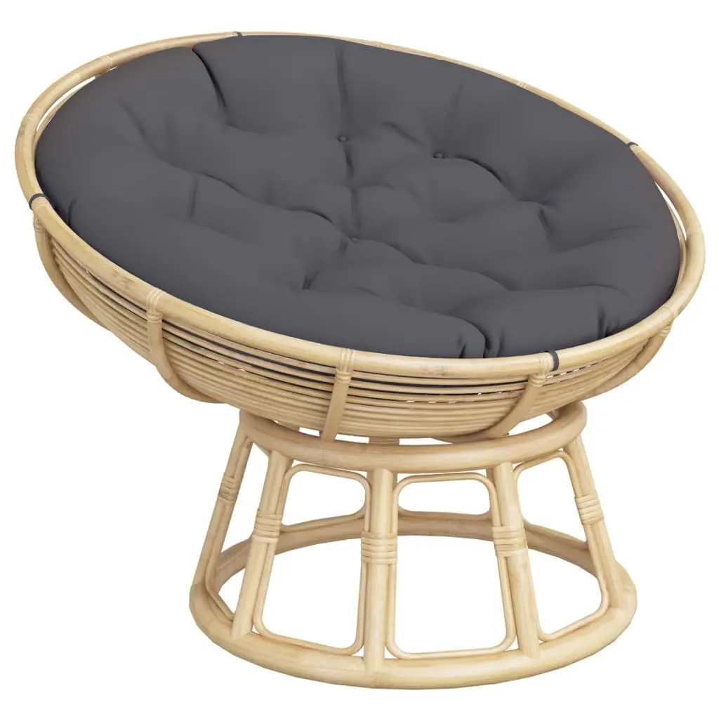 Round Outdoor Cushion Anthracite 100 cm Chair Pad Garden Patio Furniture Seat Pillow