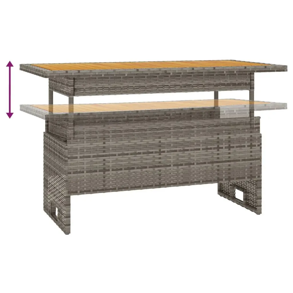 4 Piece Garden Lounge Set Outdoor Furniture with Cushions Grey Poly Rattan Patio