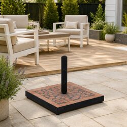 Friendly Brown Parasol Base for Your Outdoor Umbrella Needs