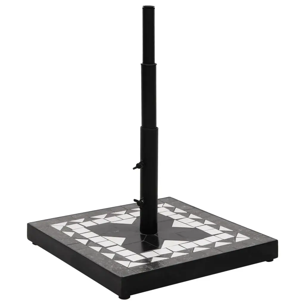 Outdoor Parasol Base Square Black Iron 12kg Umbrella Stand