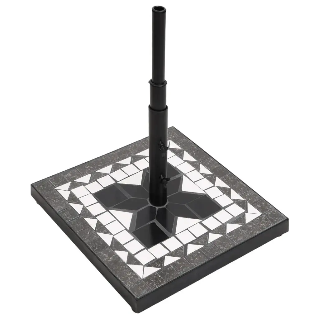 Outdoor Parasol Base Square Black Iron 12kg Umbrella Stand