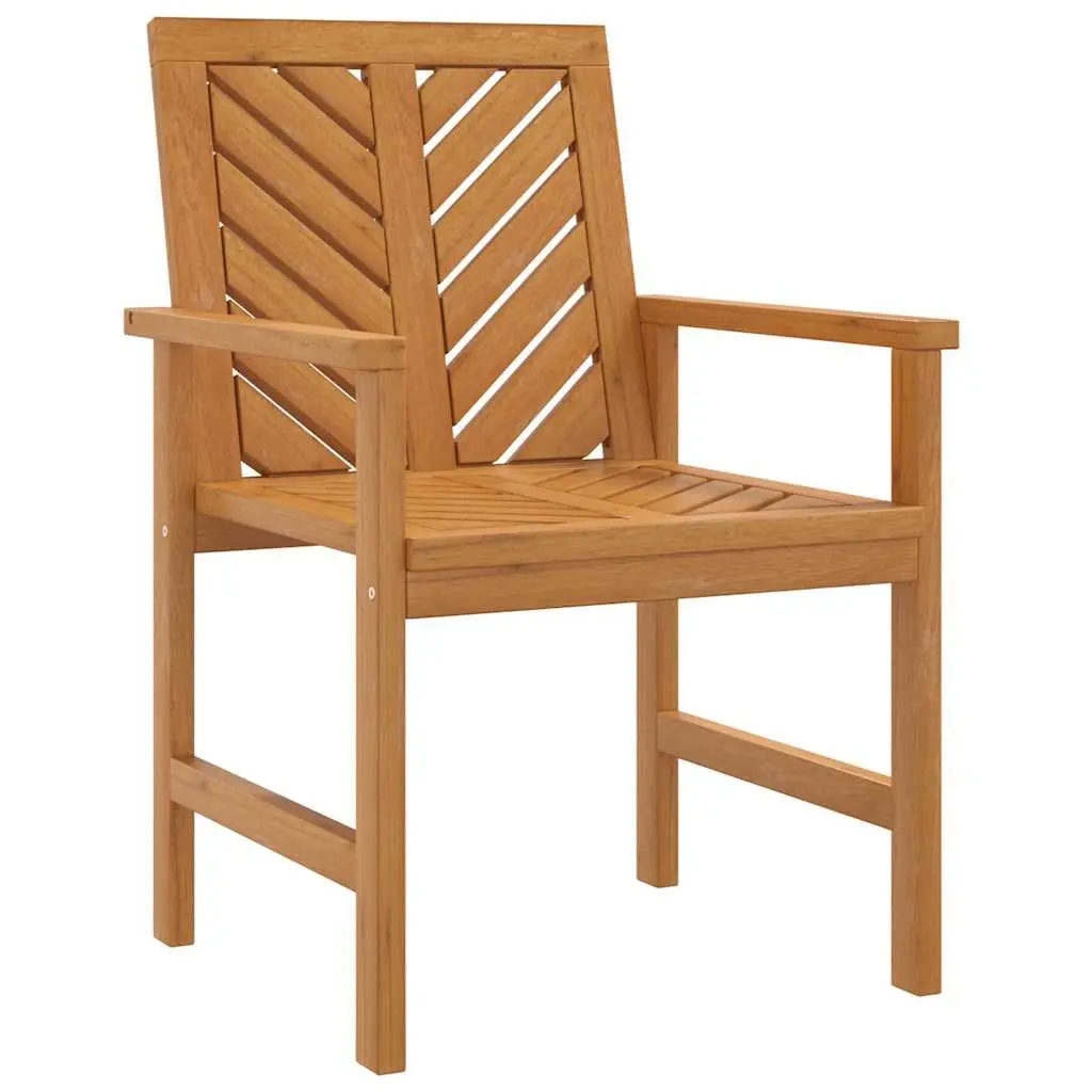Outdoor Dining Chairs Solid Wood Acacia Garden Patio Seating Set 2 pcs