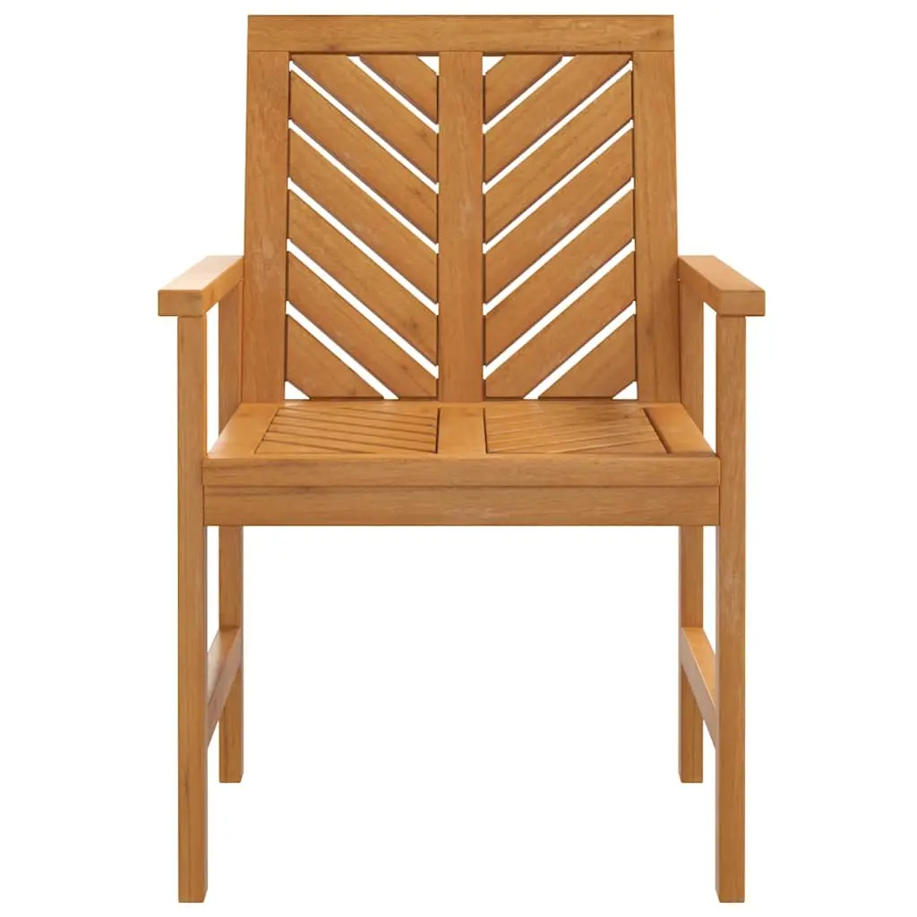 Outdoor Dining Chairs Solid Wood Acacia Garden Patio Seating Set 2 pcs