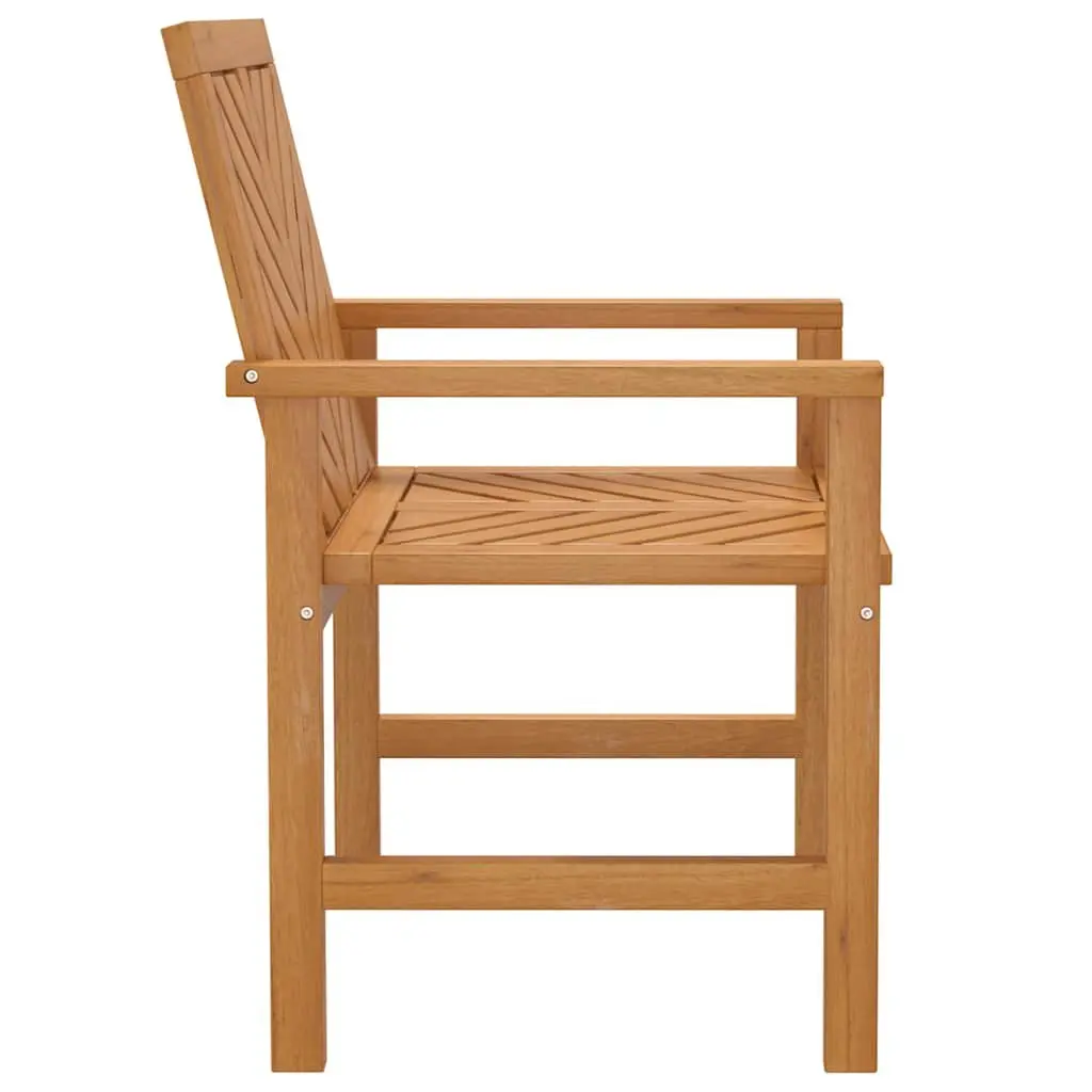 Outdoor Dining Chairs Solid Wood Acacia Garden Patio Seating Set 2 pcs