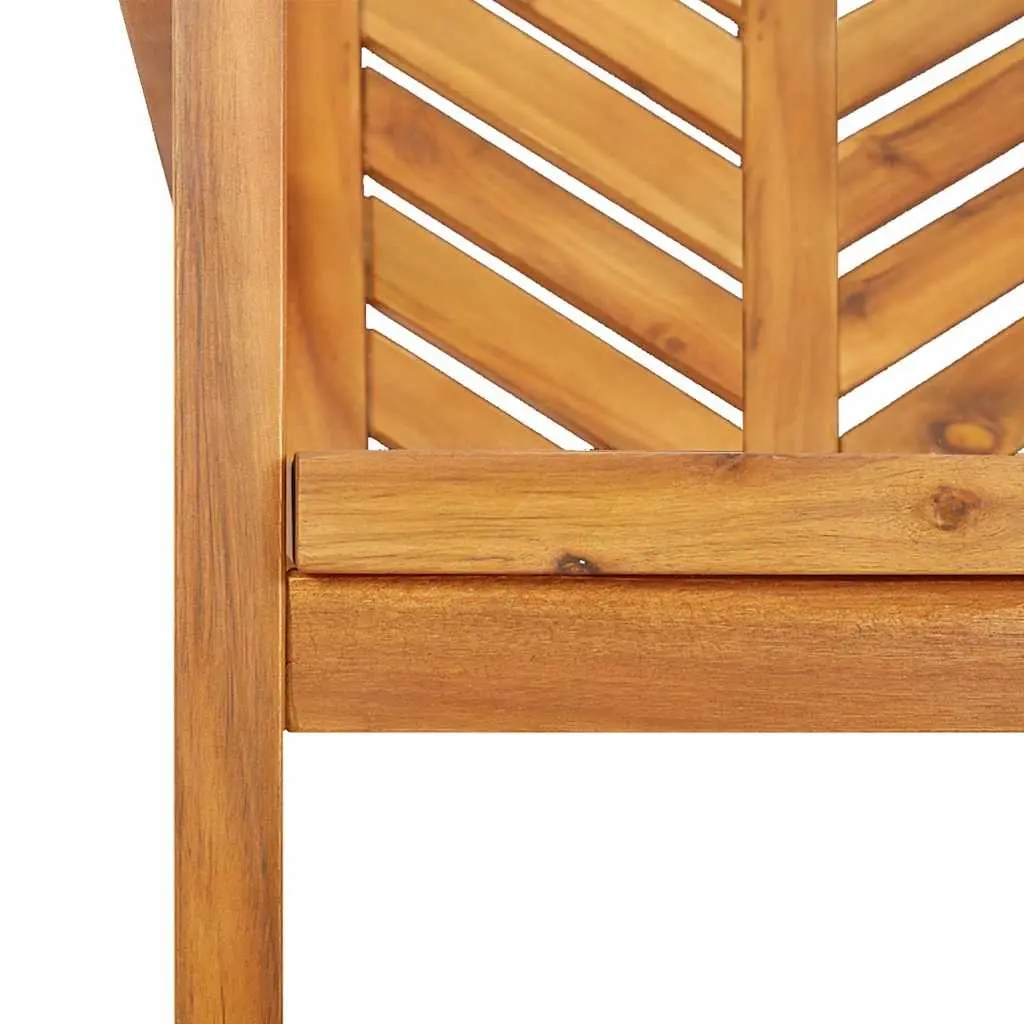 Outdoor Dining Chairs Solid Wood Acacia Garden Patio Seating Set 2 pcs