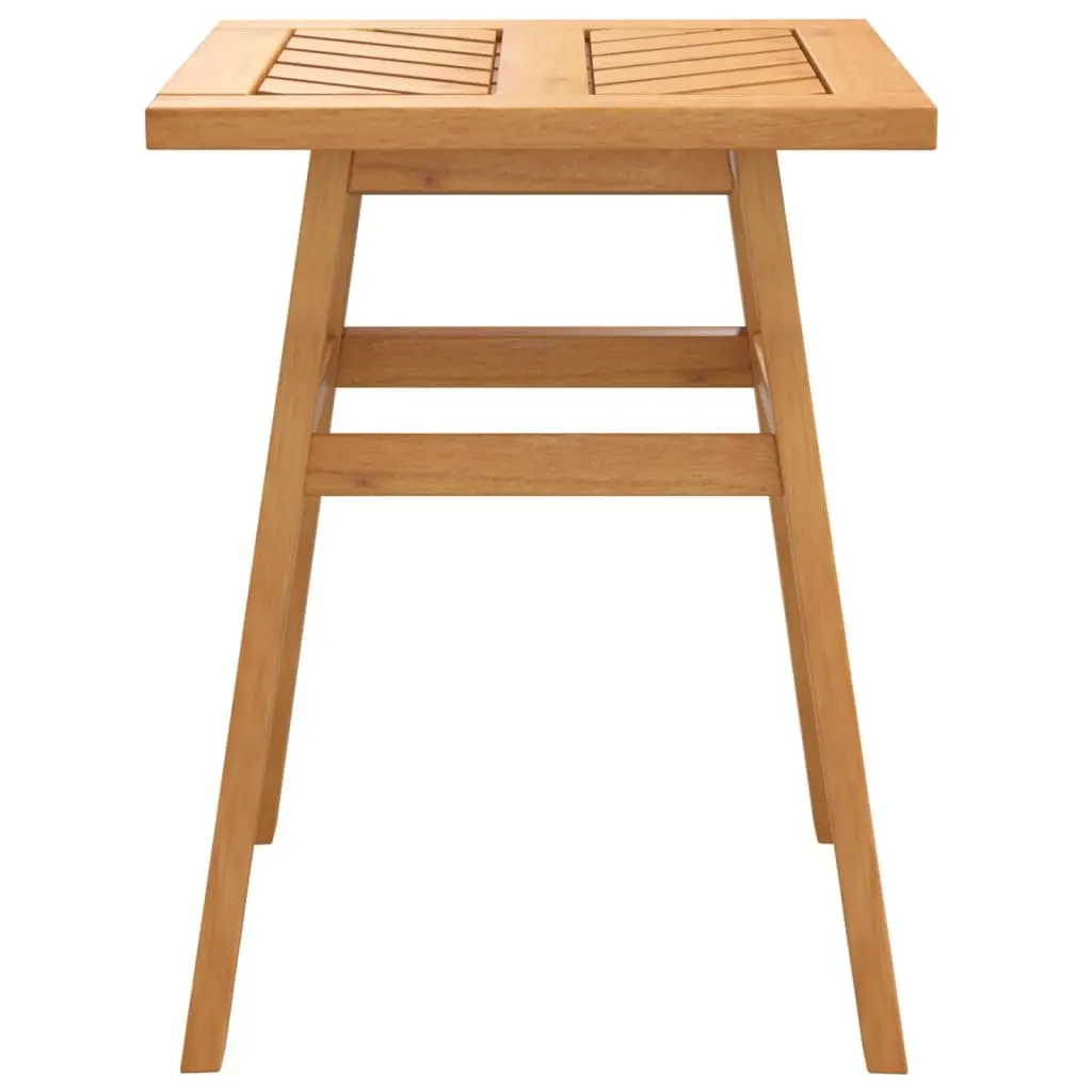 Wooden Side Table Chevron Pattern 45x45x60cm Outdoor Furniture