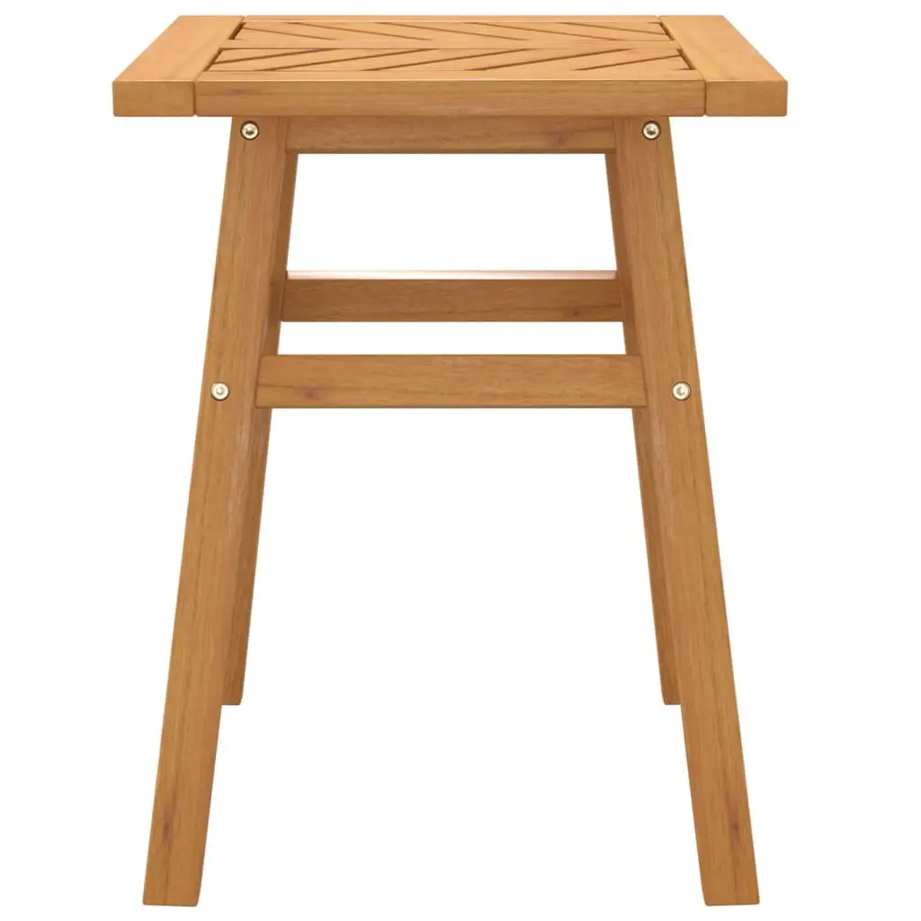 Wooden Side Table Chevron Pattern 45x45x60cm Outdoor Furniture