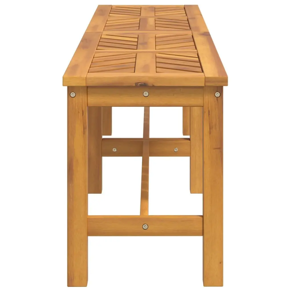 Acacia Wood Garden Bench 150cm Brown Outdoor Patio Furniture Solid Construction