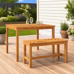 Friendly Acacia Wood Garden Dining Table for You
