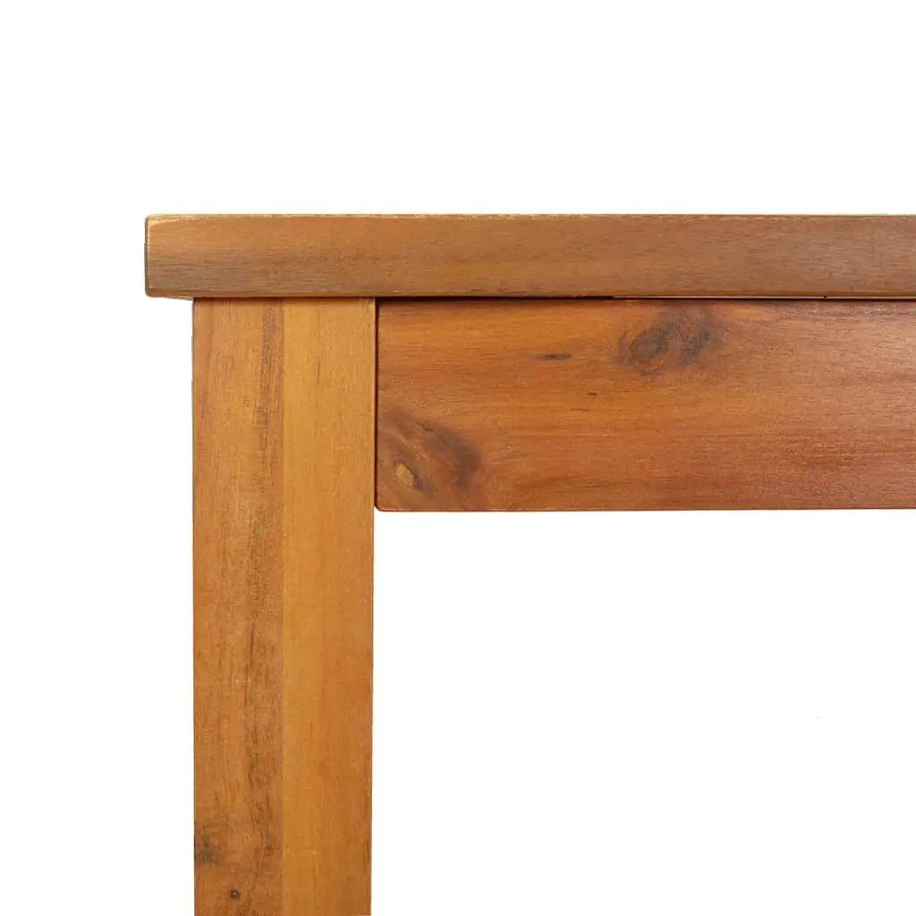 Garden Dining Table Solid Acacia Wood Fishbone Pattern 200x90x74cm