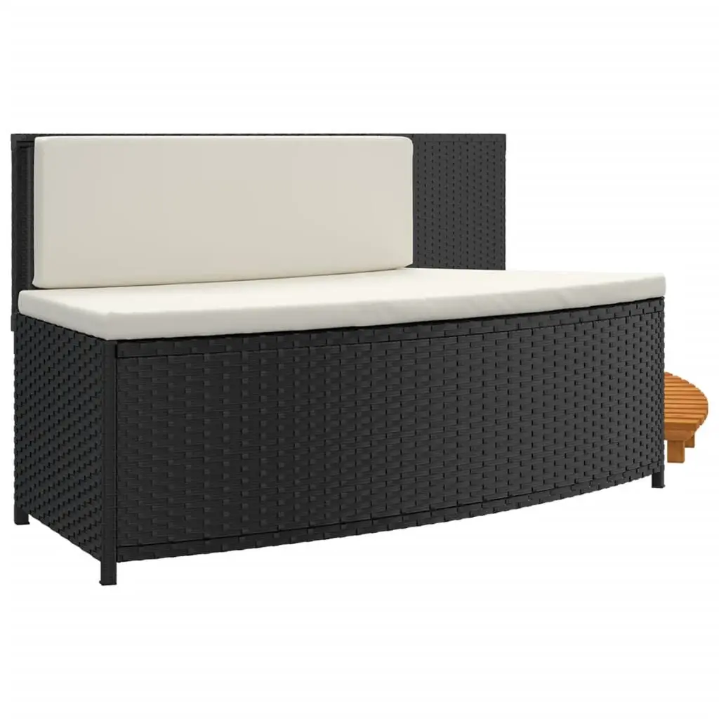 Hot Tub Surround with Storage Bench Spa Step Acacia Wood Rattan Outdoor Garden