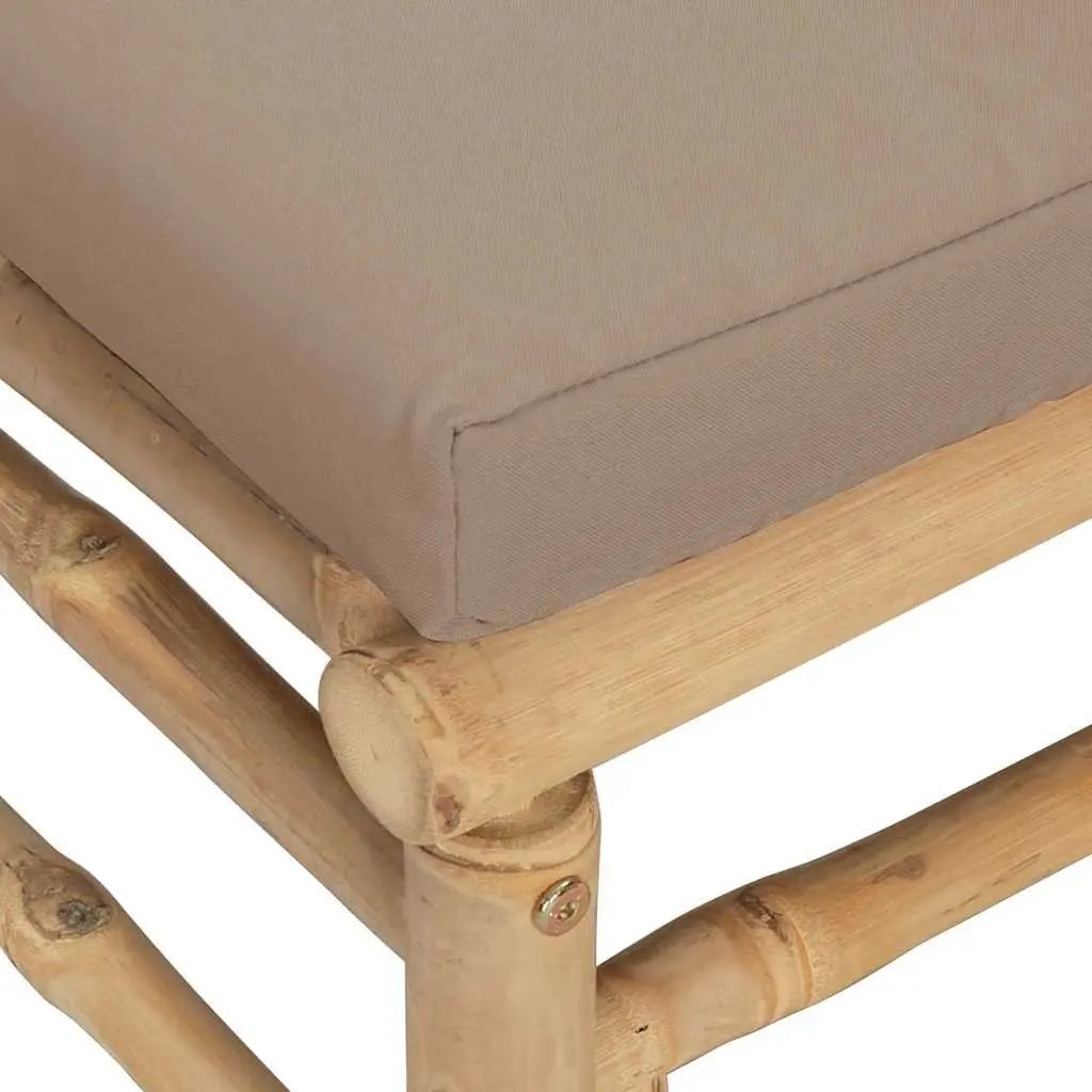 Outdoor Corner Sofa with Taupe Cushions
