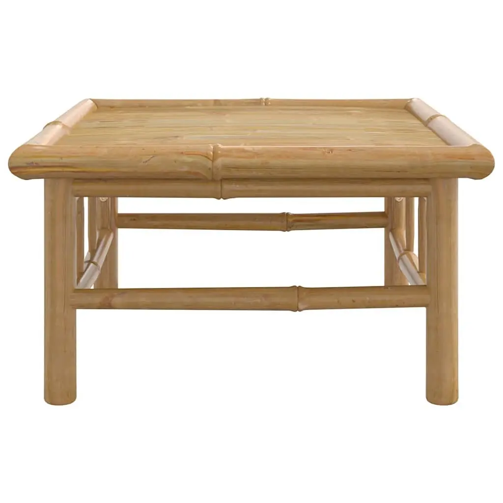 Outdoor Garden Table 65x55x30cm Brown Bamboo Patio Furniture Coffee Drinks