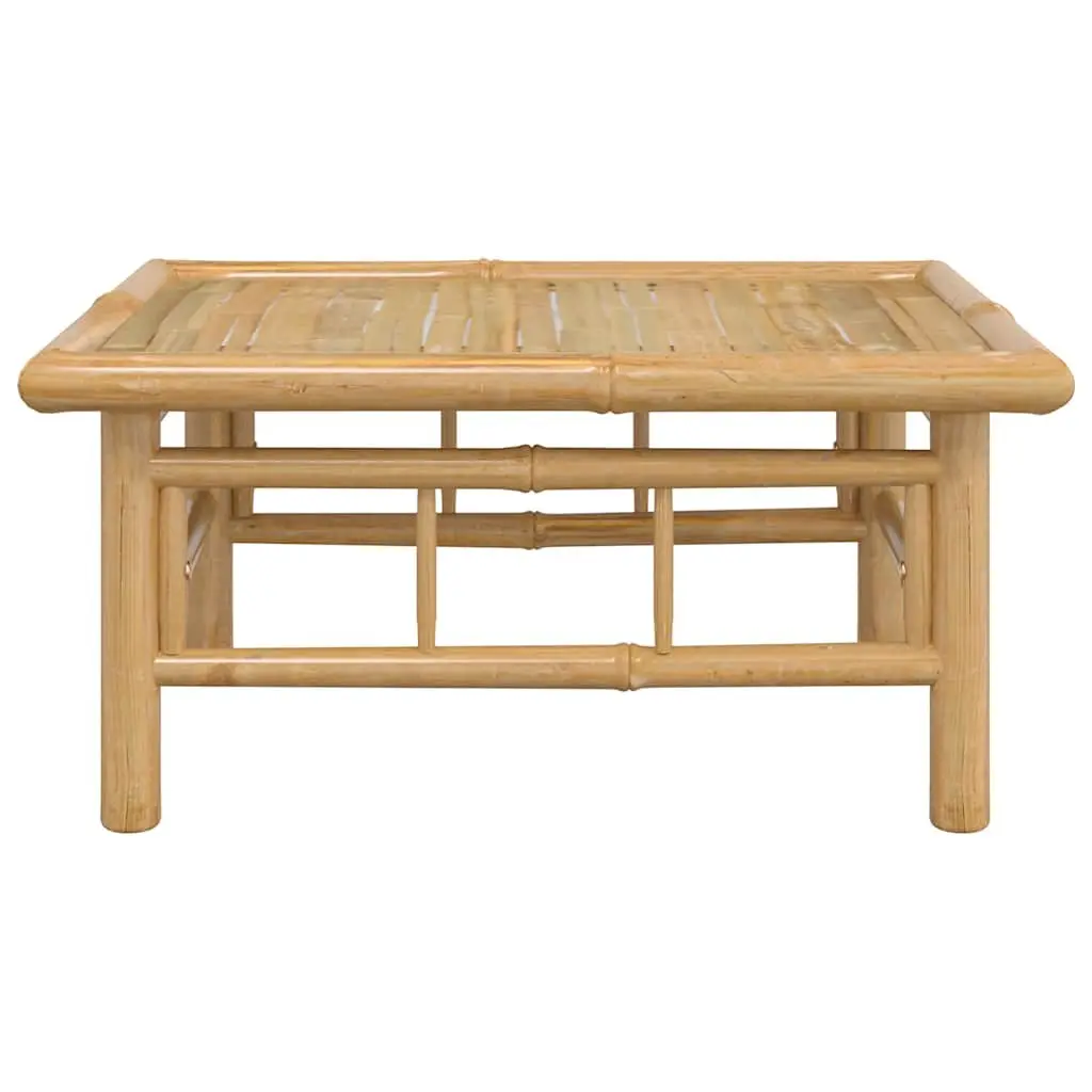 Outdoor Garden Table 65x55x30cm Brown Bamboo Patio Furniture Coffee Drinks