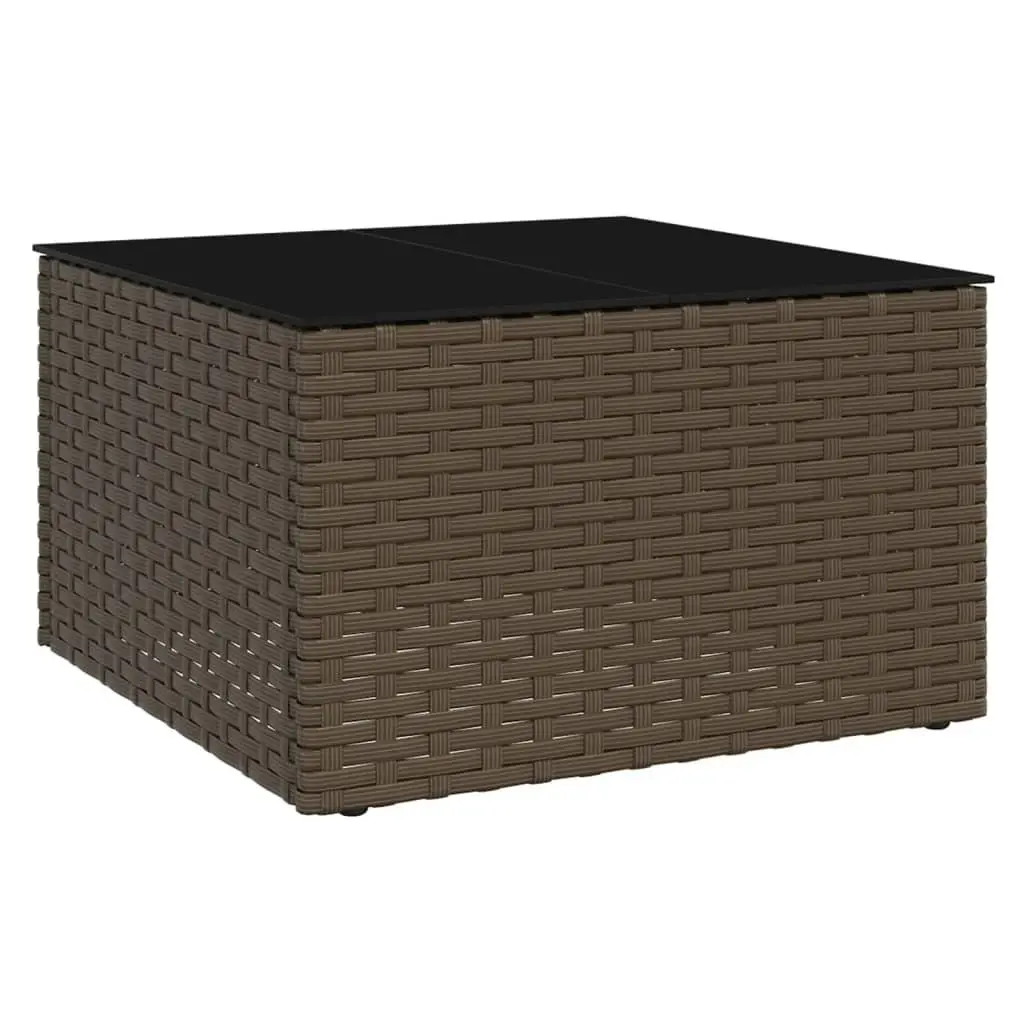 Garden Lounge Set 2 Piece Brown Rattan Outdoor Furniture with Cushions