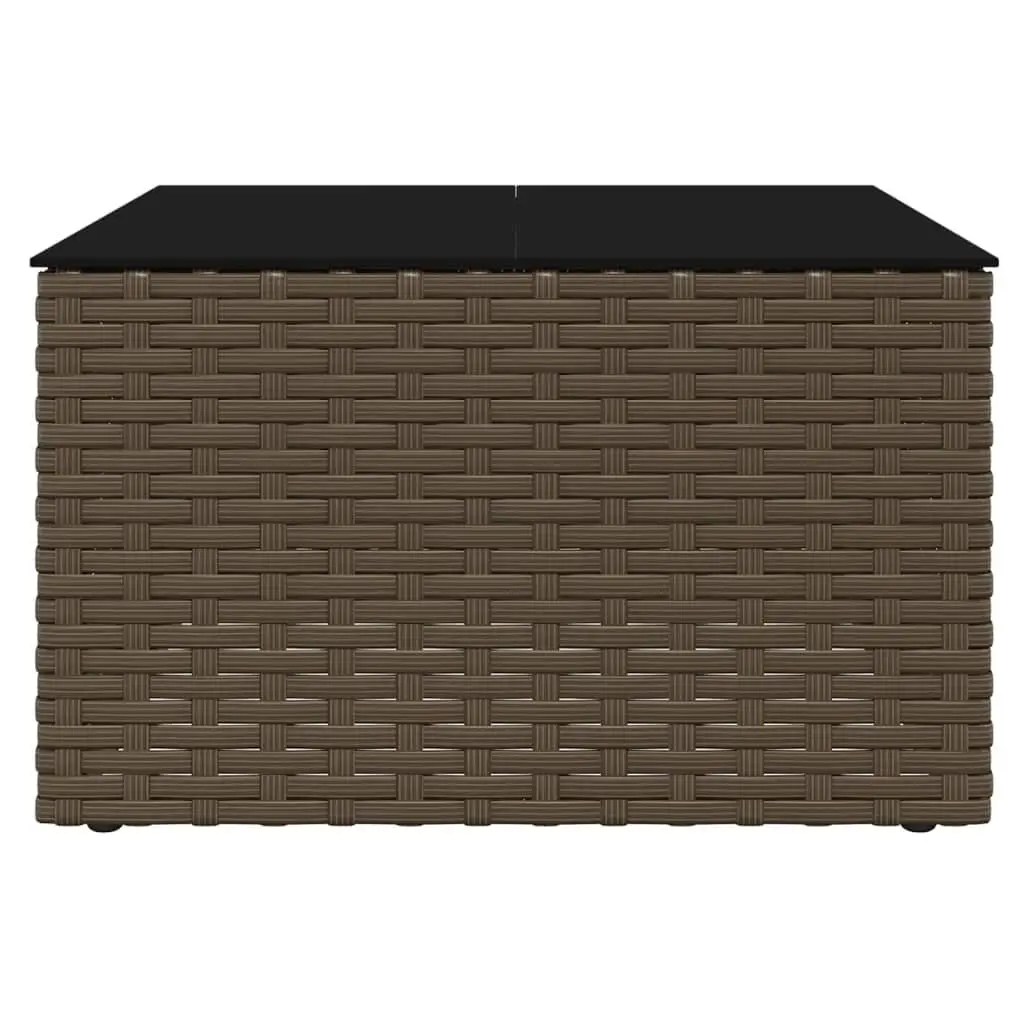 Garden Lounge Set 2 Piece Brown Rattan Outdoor Furniture with Cushions