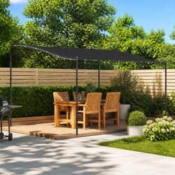 Canopy Anthracite 4x3 m Outdoor Garden Gazebo Tent Party Steel Frame