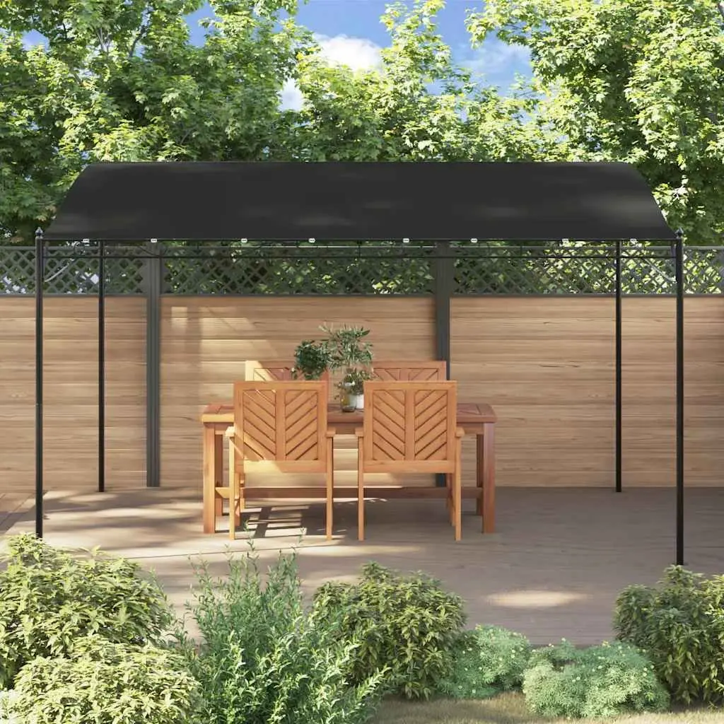 Canopy Anthracite Outdoor Garden Gazebo Tent 4x3 m Steel Frame