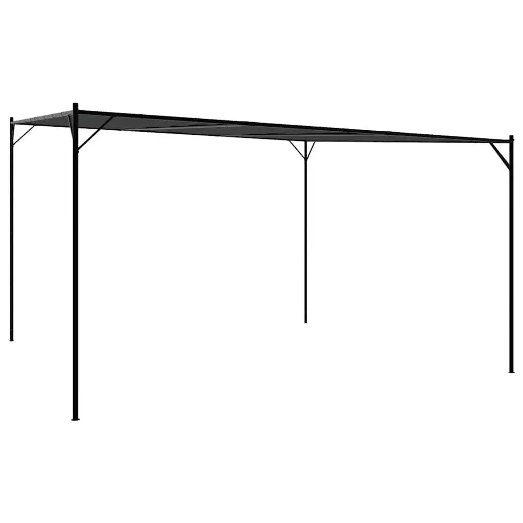 Gazebo Water-Resistant Polyester 4x4 m Steel Frame Anthracite