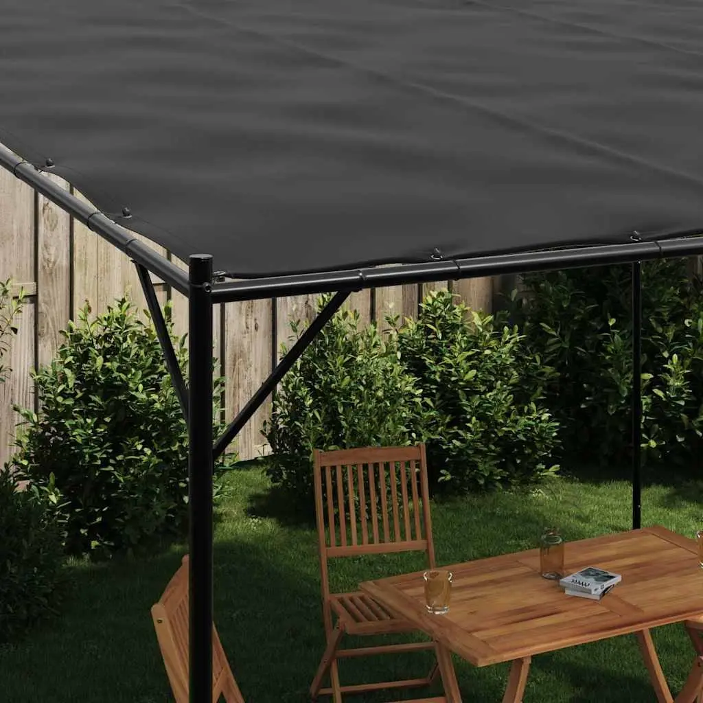 Gazebo Water-Resistant Polyester 4x4 m Steel Frame Anthracite