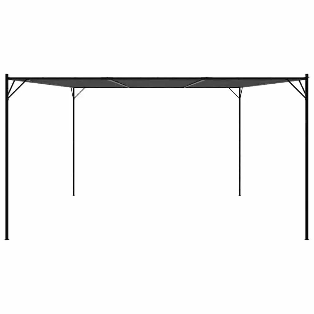 Gazebo Water-Resistant Polyester 4x4 m Steel Frame Anthracite