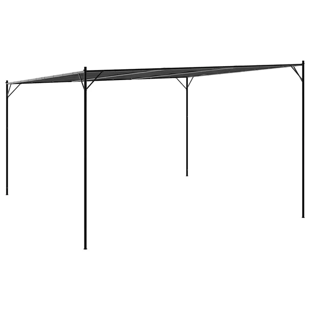 Gazebo Water-Resistant Polyester 4x4 m Steel Frame Anthracite
