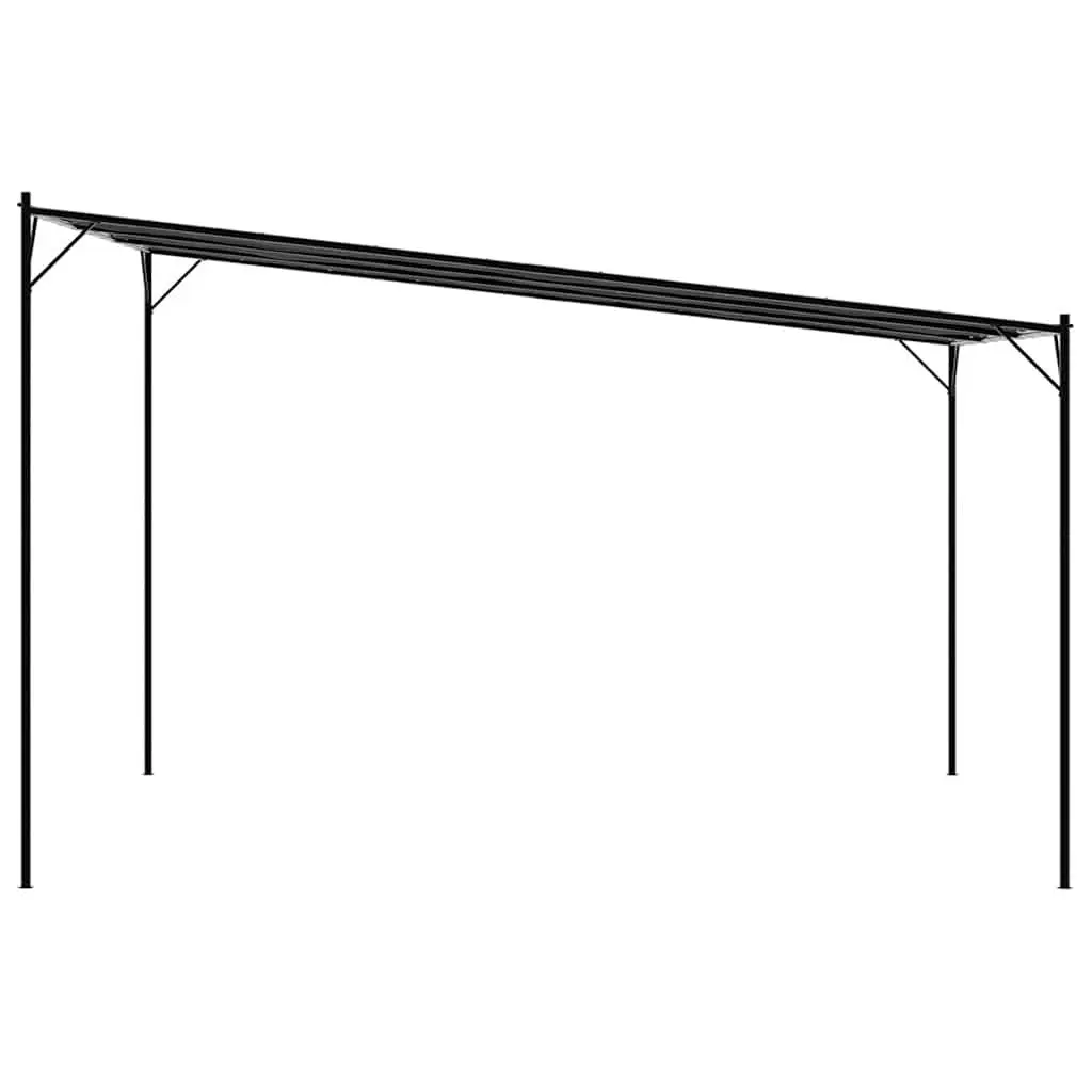 Gazebo Water-Resistant Polyester 4x4 m Steel Frame Anthracite