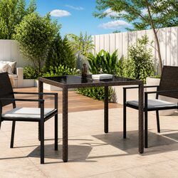 Friendly Brown Outdoor Dining Table 90x90x75cm for You