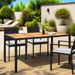 Friendly Black Garden Dining Table 150x90x75cm