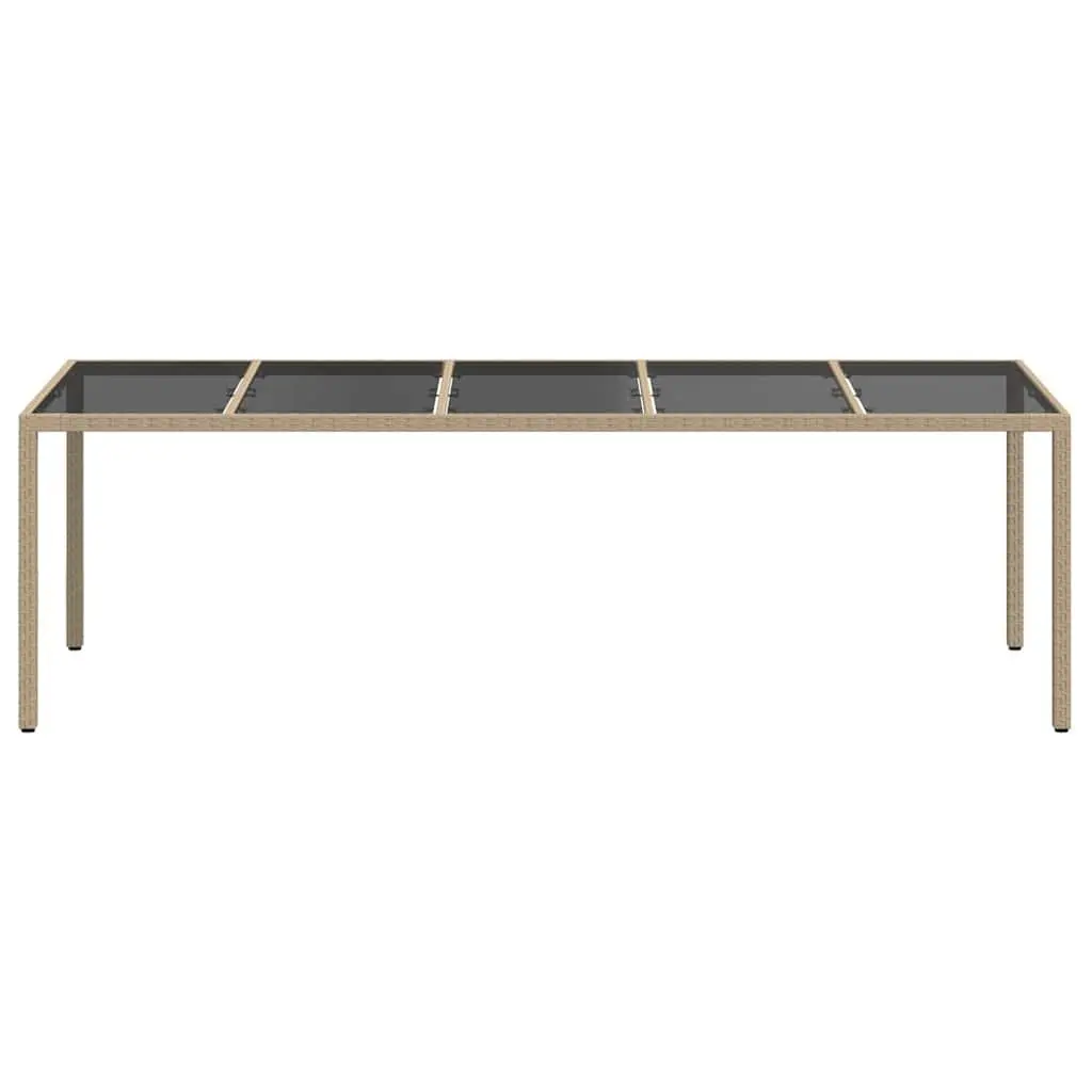 Outdoor Dining Table 250x100x75cm Beige