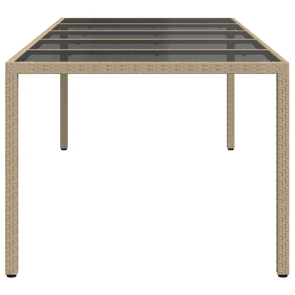 Outdoor Dining Table 250x100x75cm Beige