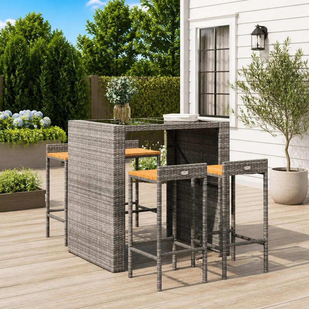 4 Grey Bar Stools