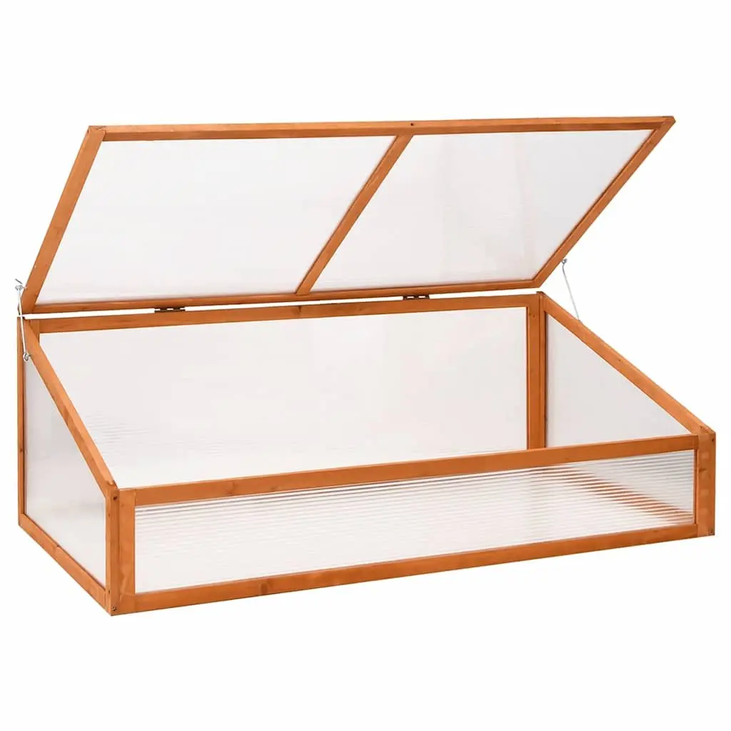 Wooden Greenhouse Orange 110x56x39 cm Fir Wood Garden Plant Protection