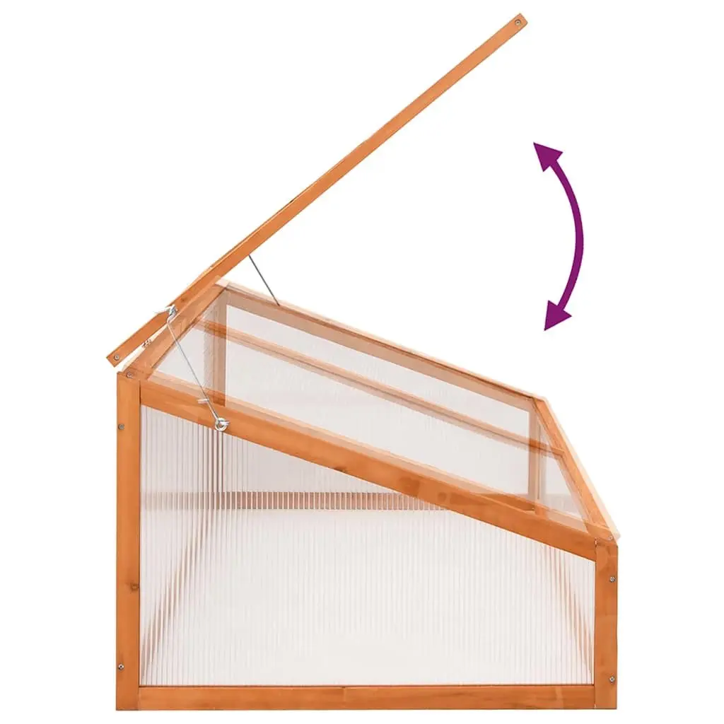 Wooden Greenhouse Orange 110x56x39 cm Fir Wood Garden Plant Protection