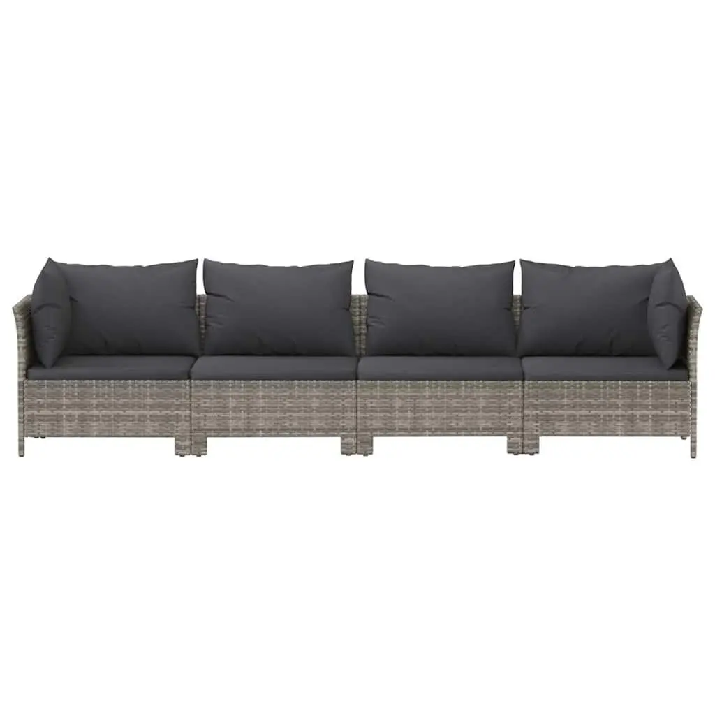 4 Piece Outdoor Lounge Set in Grey