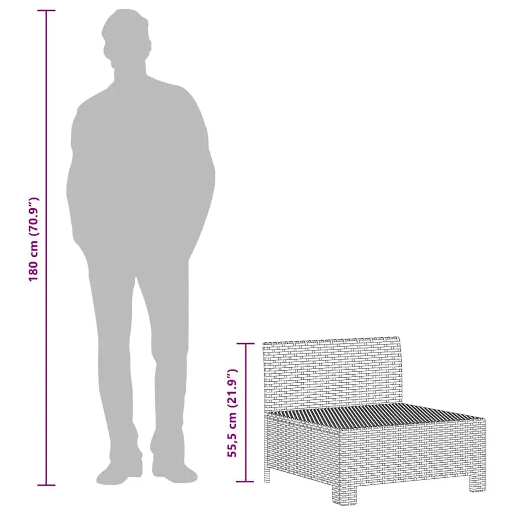 4 Piece Outdoor Lounge Set in Grey