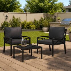 Friendly Outdoor Garden Chair with Steel Frame and Cushions