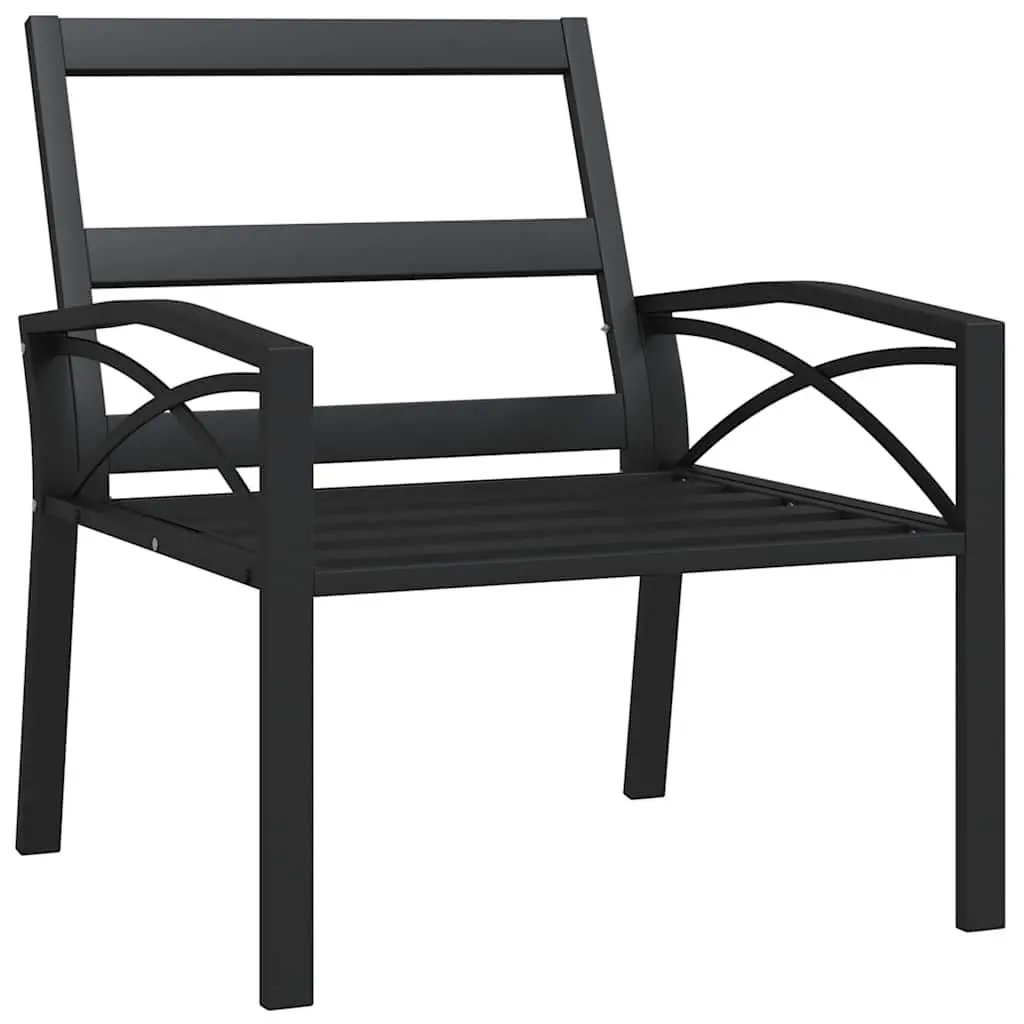 Outdoor Garden Chairs Set Steel Frame with Cushions 2 Piece