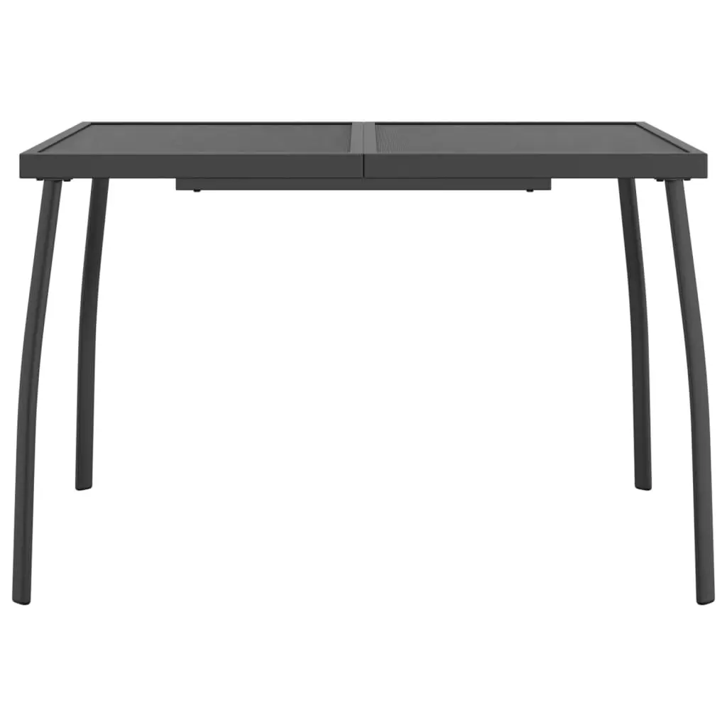 Garden Dining Table Anthracite Steel Mesh Outdoor Patio Furniture Contemporary