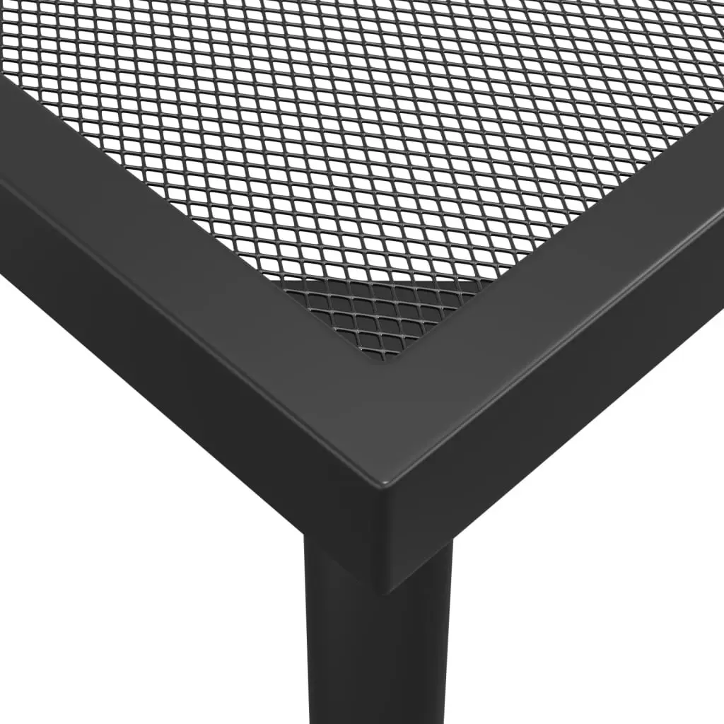 Garden Dining Table Anthracite Steel Mesh Outdoor Patio Furniture Contemporary