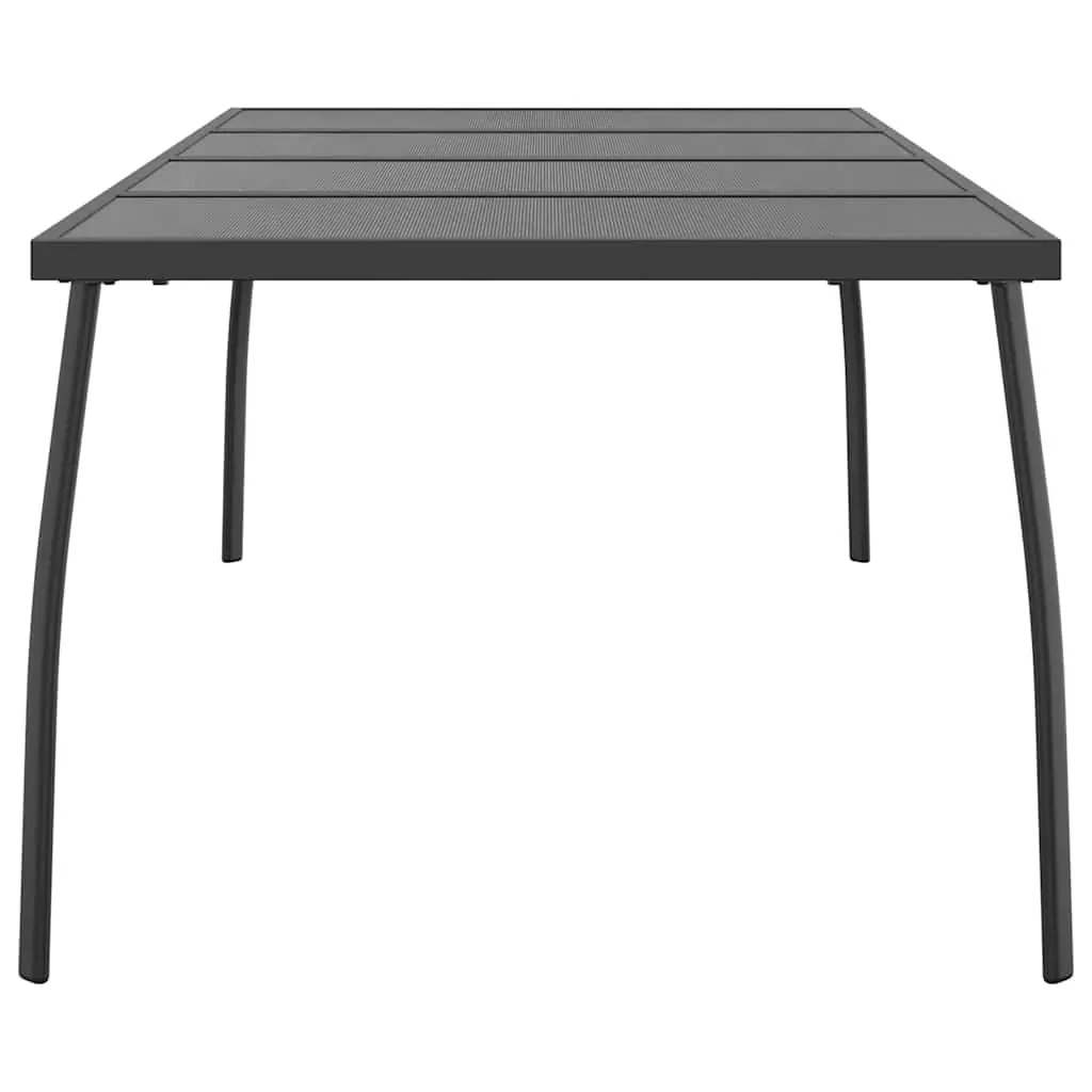 Garden Table Anthracite 200x100x72cm Steel Mesh Outdoor Patio Dining Furniture