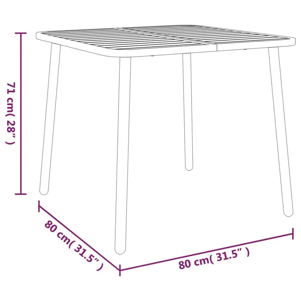 Outdoor Garden Table in Anthracite