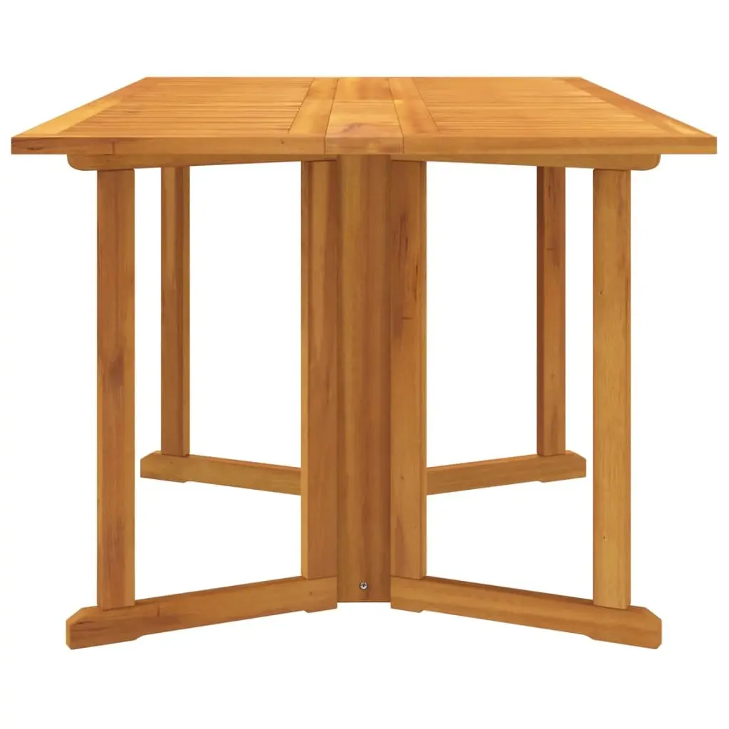 Folding Butterfly Garden Table Outdoor Patio Dining Furniture Brown Wooden Desk