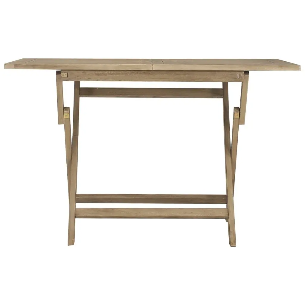 Teak Wood Folding Table Outdoor Dining Furniture Brown 120x70x75cm