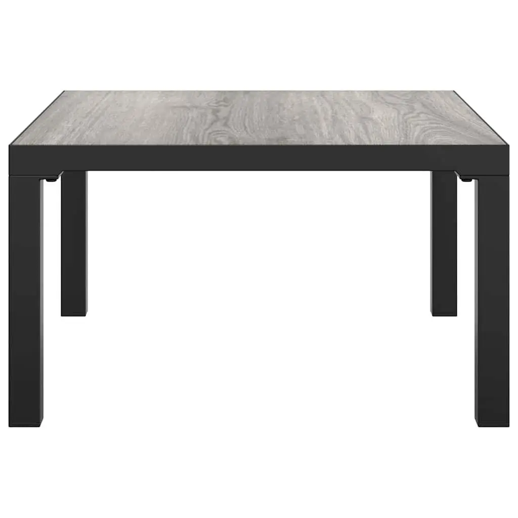 Garden Coffee Table Steel Frame Grey 55x55x31cm Outdoor Patio Furniture