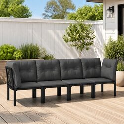 Friendly Outdoor Lounge Set - 4-Piece Modular Style