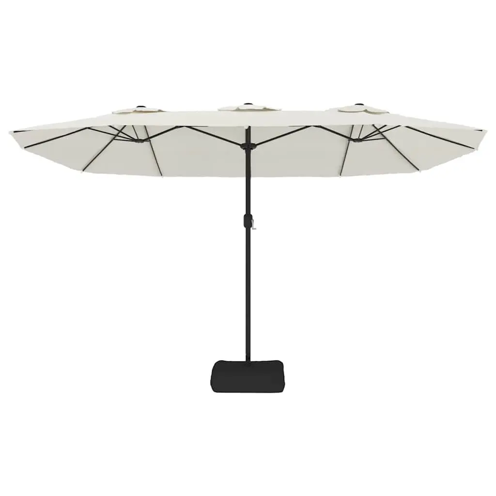 Double-Head Parasol Outdoor Sun Shade Garden Umbrella Crank 449x265cm