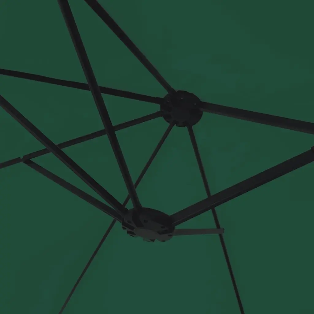 Double-Head Garden Umbrella Crank Green 449x265cm Outdoor Sunshade Shade